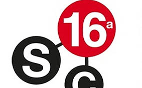 Logo de la 16ª Setmana de la Ciència, la Tecnologia i la Innovació de la Universitat de València.
